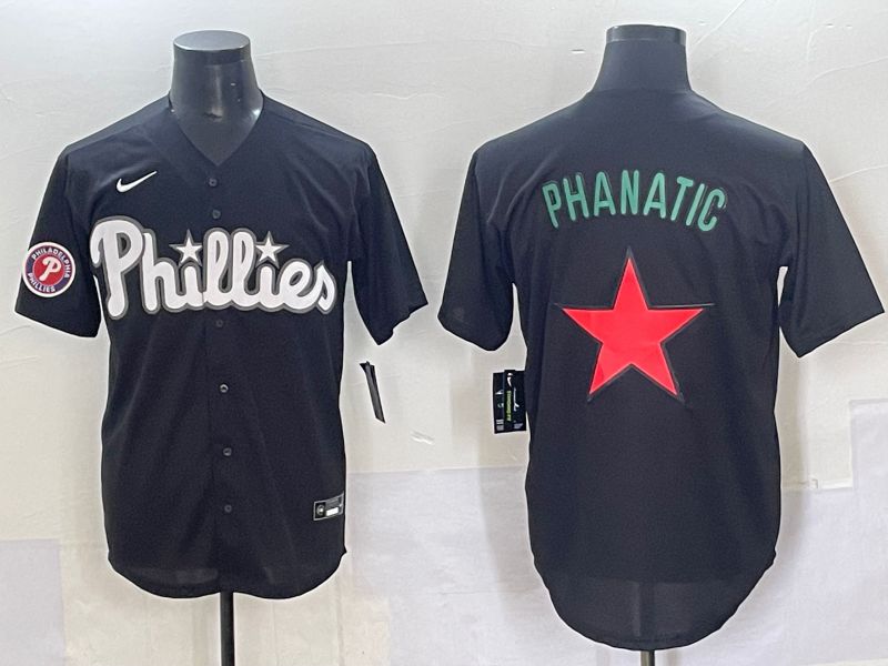 Men 2025 Philadelphia Phillies Blank Black Fashion Nike MLB Jersey style 7092